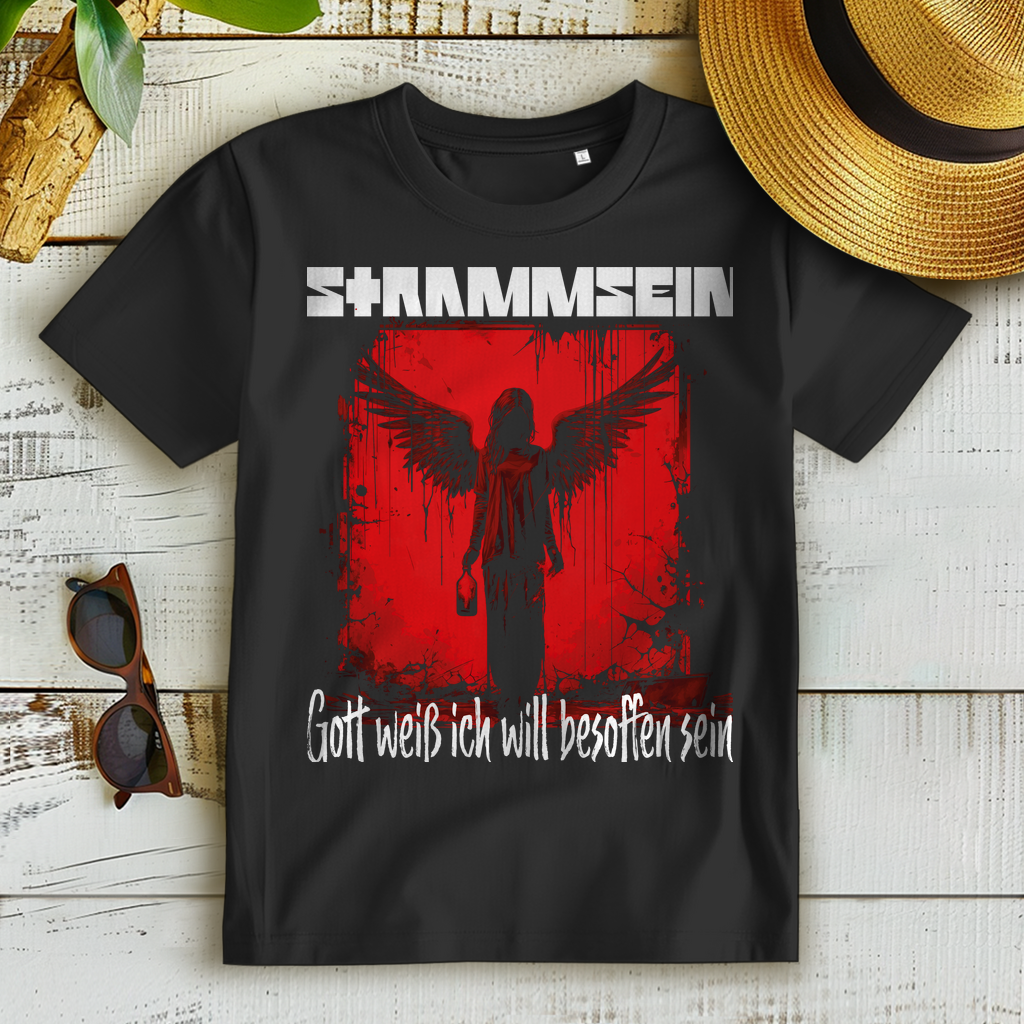 Strammsein Gott weiß ich will besoffen sein - Damen Premium Bio T-Shirt