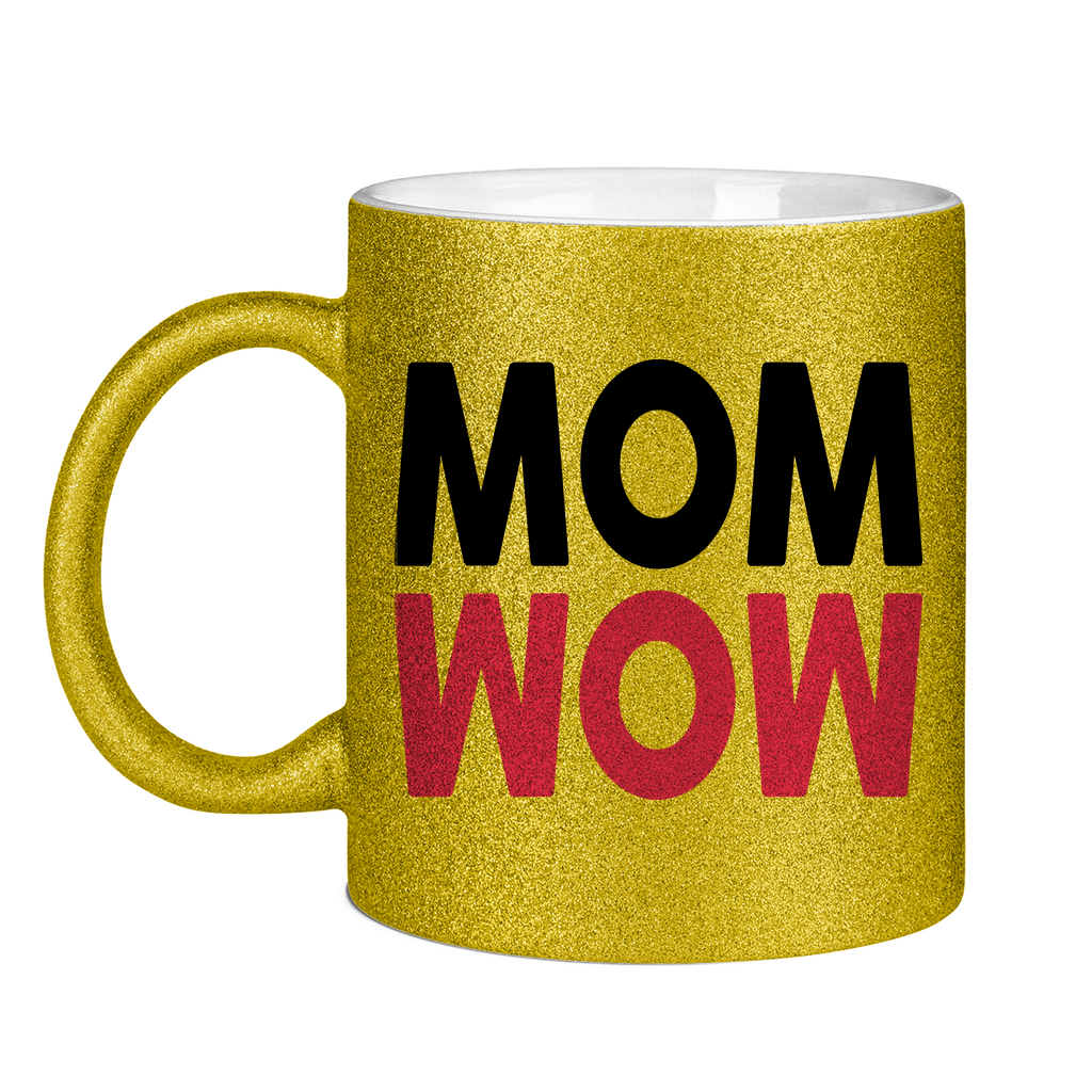 MOM WOW - Glitzertasse Gold Glitter One size