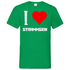 I love Strammsein - Herren V-Neck Shirt Kelly Green
