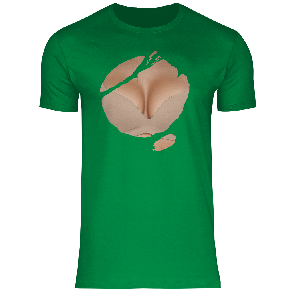Brüste im BH - Herren Shirt