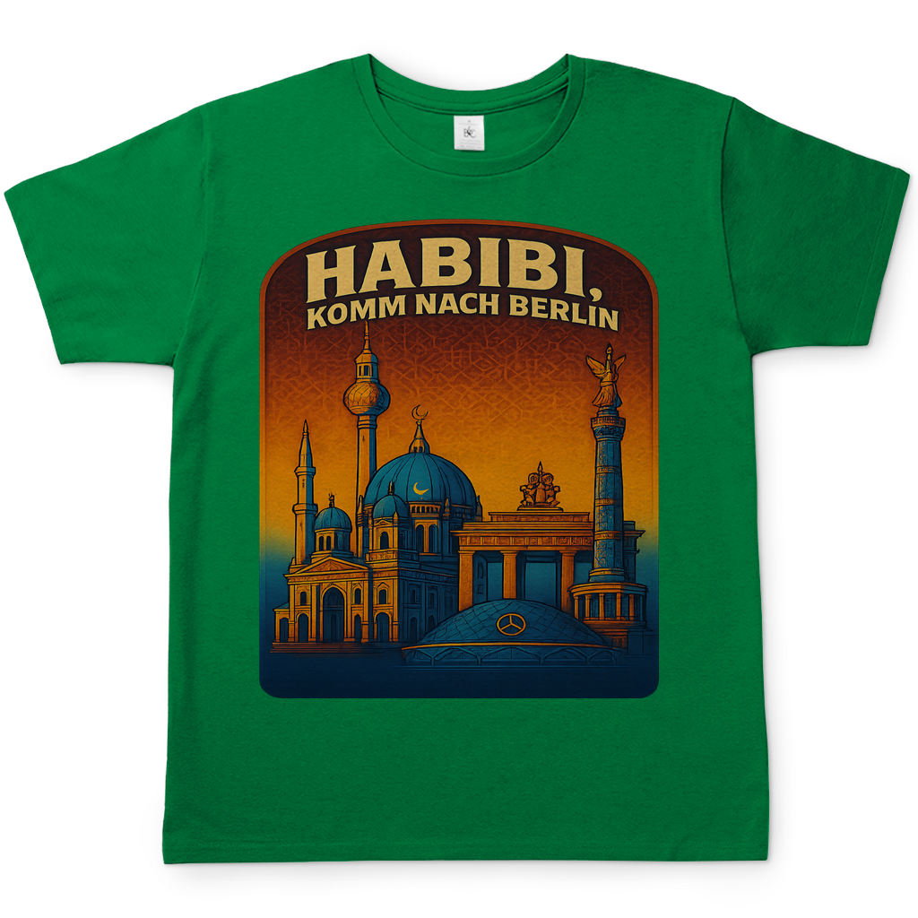 Habibi komm nach Berlin - Herren T-Shirt Kelly Green