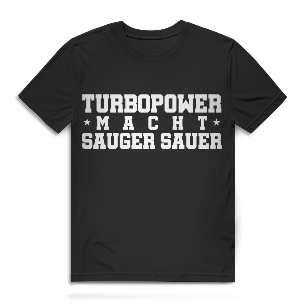 Turbo Auto Shirt Herren – Sauger können einpacken – Leistung mit Turbolader Black