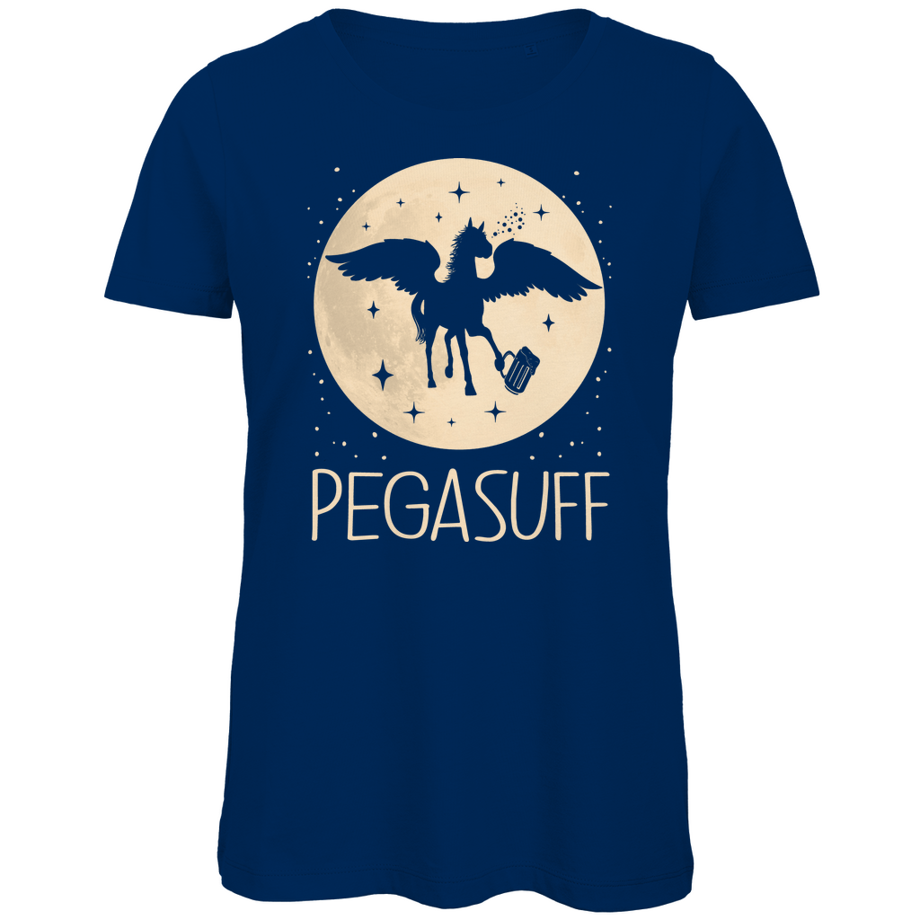 Mond Prinzessin - Pegasuff - Damen Premium Bio T-Shirt Navy