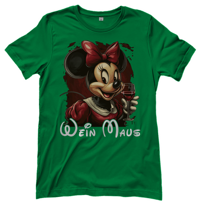 Wein Maus Retro - Damenshirt