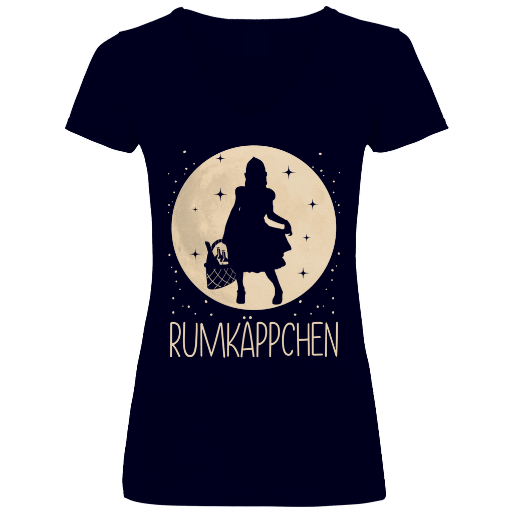 Mond Prinzessin - Rumkäppchen - V-Neck Damenshirt