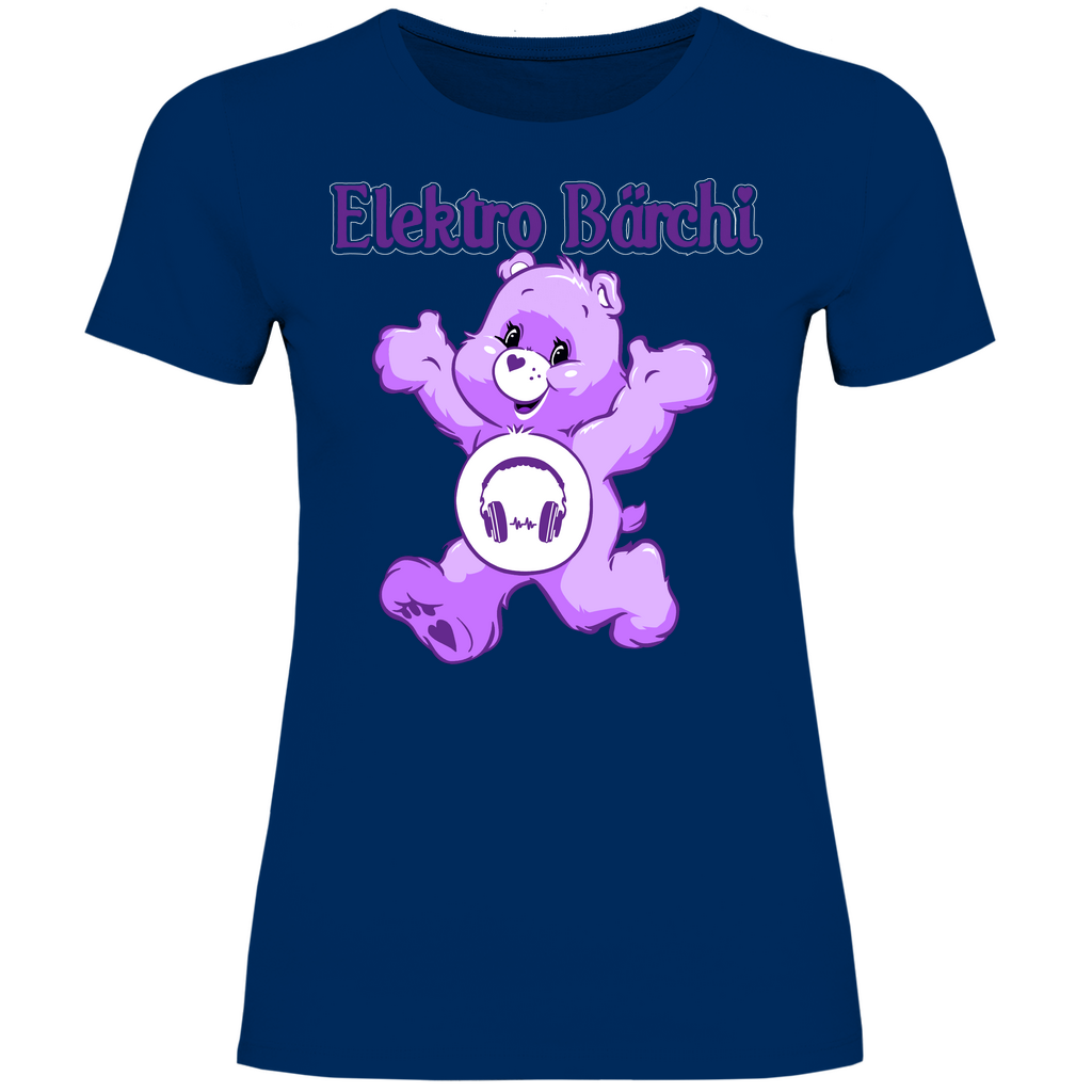 Elektro Bärchi - Glücksbärchi - Damenshirt Navy