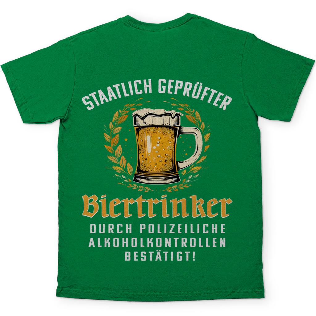 Staatlich geprüfter Biertrinker - Herren Shirt Kelly Green