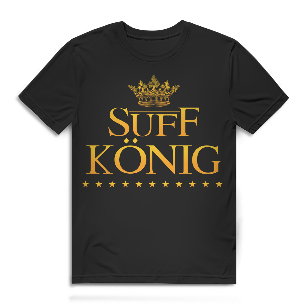 Suff König Shirt für Herren – Lustiges Partyshirt für Bierkönige &amp; Trinker Black