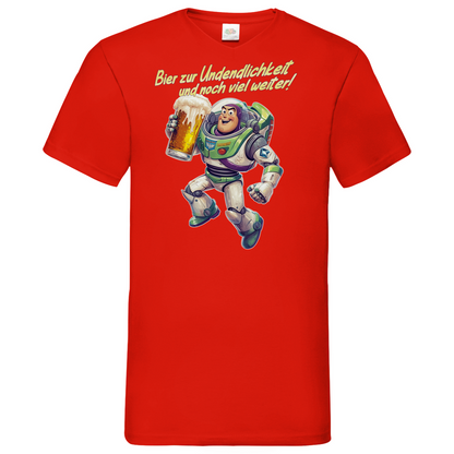 Bier zur Unendlichkeit und noch viel weiter - Buzz Lightyear Toy Story - Herren V-Neck Shirt