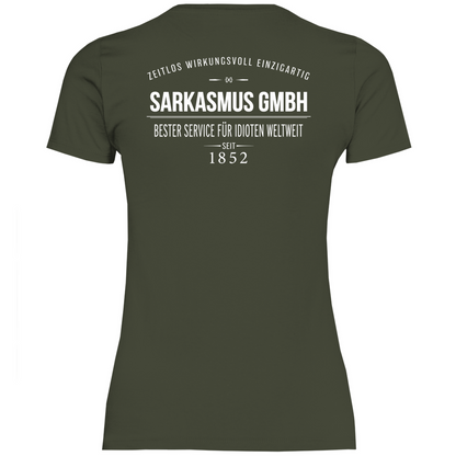 Sarkasmus GmbH bester Service für Idioten weltweit - Damenshirt Urban Khaki