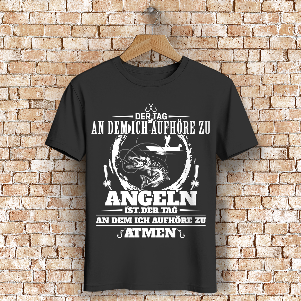 Angler Shirt Männer – Leidenschaftliches Spruchshirt „Angeln ist Leben“