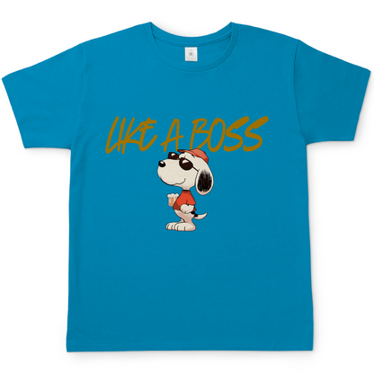 Peanuts Snoopy mit Bier Like a Boss - Herren Shirt