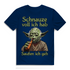 Herren Premium Bio T-Shirt Yoda Schnauze Voll Ich Hab Saufen Ich Geh Navy
