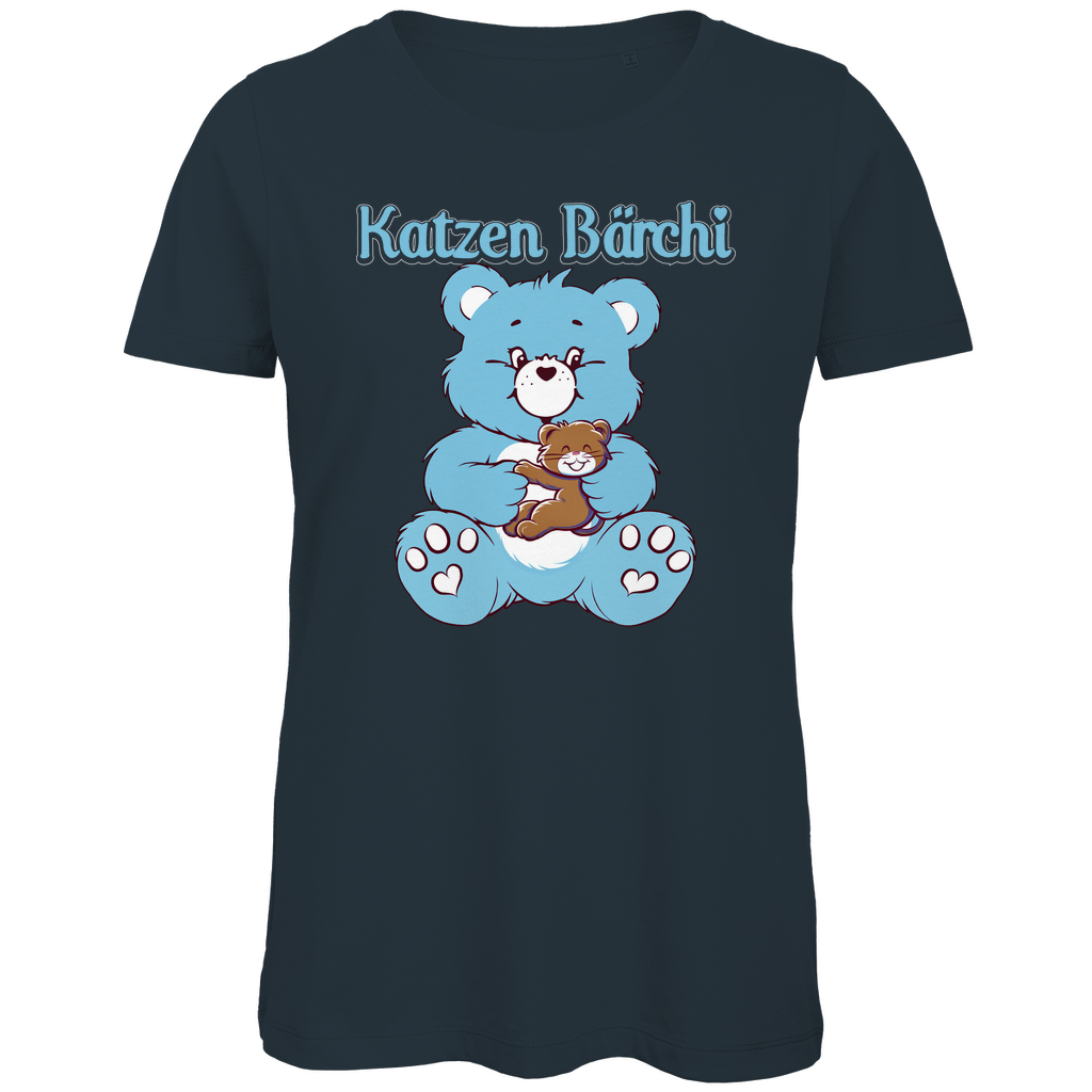 Katzen Bärchi - Glücksbärchi - Damen Premium Bio T-Shirt Dark Grey