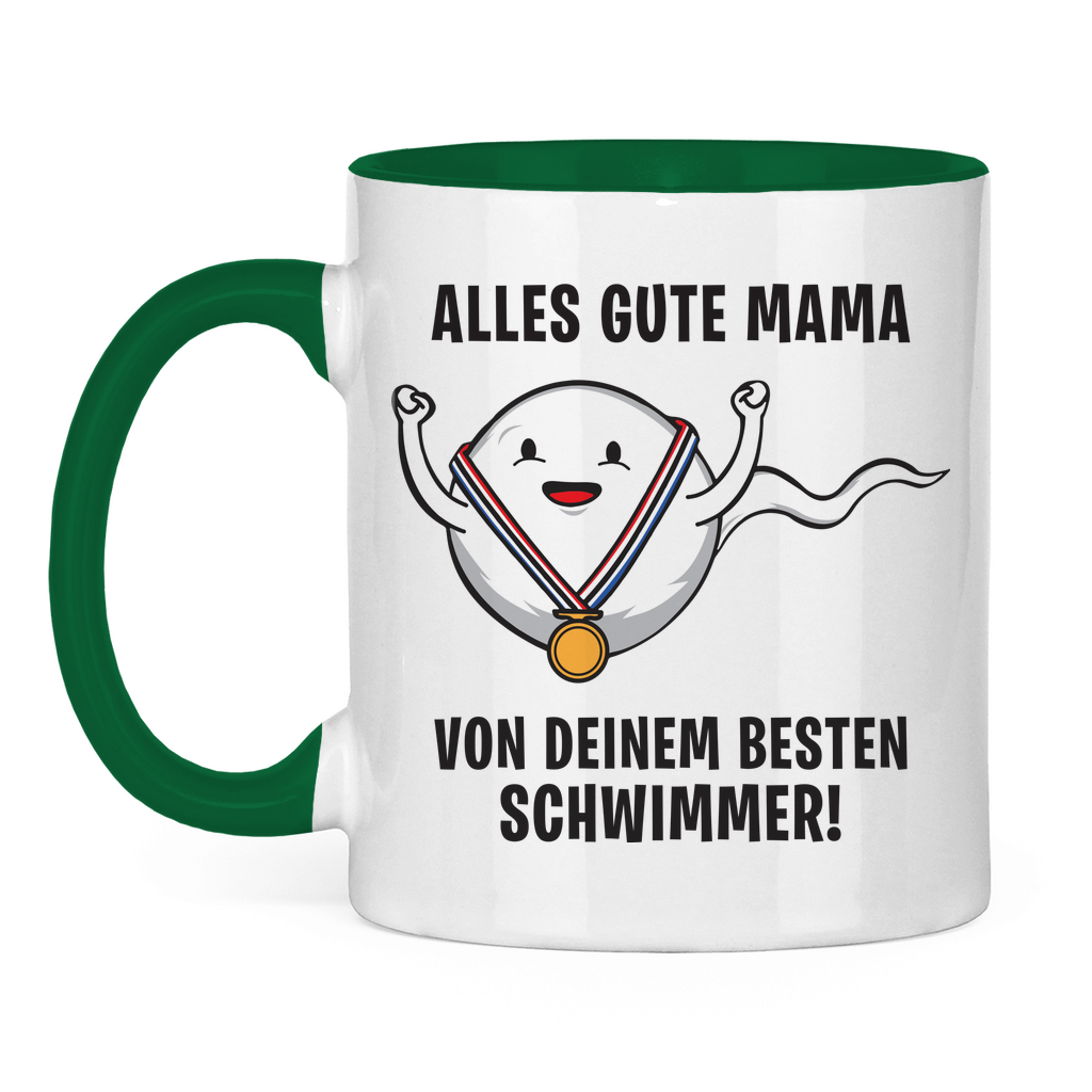 Alles gute Mama von deinem besten Schwimmer! - Tasse zweifarbig