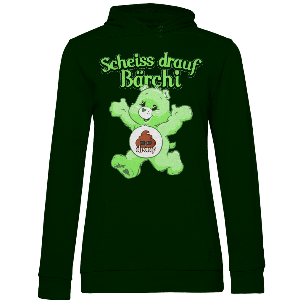 Scheiss drauf Bärchi - Glücksbärchi - Damen Hoodie Forest Green