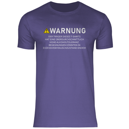 Warnung - Überdurchschnittliche Alkoholtoleranz - Herren Shirt Millennial Lilac