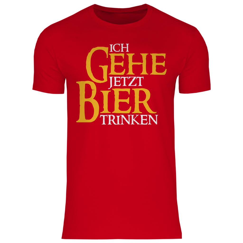 Ich gehe jetzt Bier trinken HDR - Beidseitiger Druck - Herren Shirt