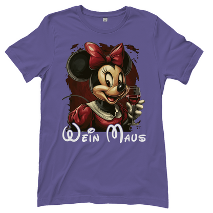 Wein Maus Retro - Damenshirt
