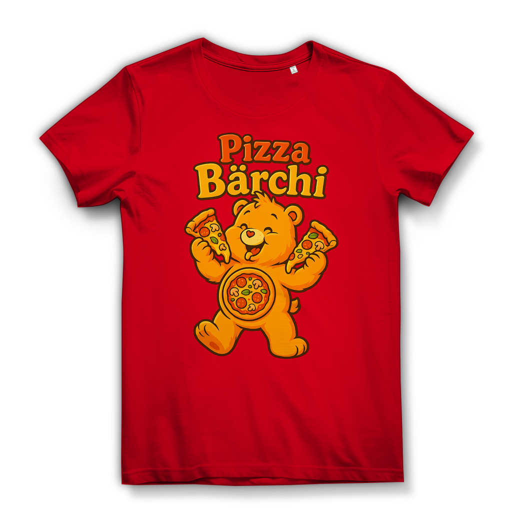 Pizza Bärchi - Glücksbärchi - Damen Premium Bio T-Shirt Red