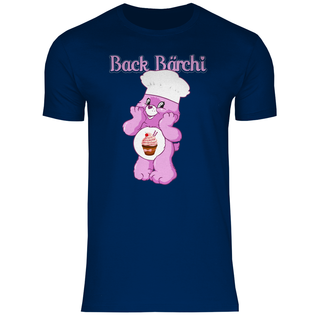 Back Bärchi - Glücksbärchi - Herren Shirt Navy