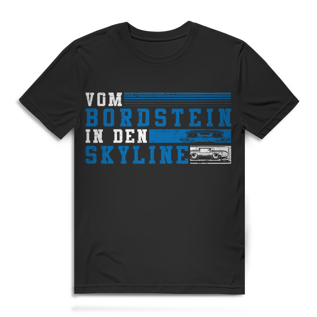 Nissan Skyline Shirt Männer – Vom Bordstein in den Skyline – GTR JDM Auto Design Black
