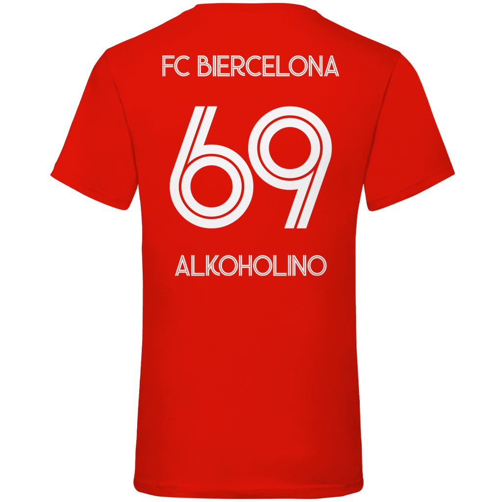 FC Biercelona Alkoholino 69 Fußball - Herren V-Neck Shirt