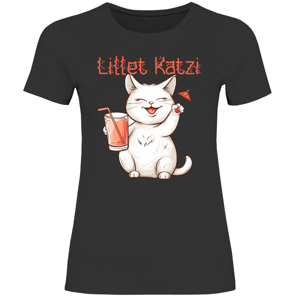 Lillet Katzi Katze - Damenshirt Black