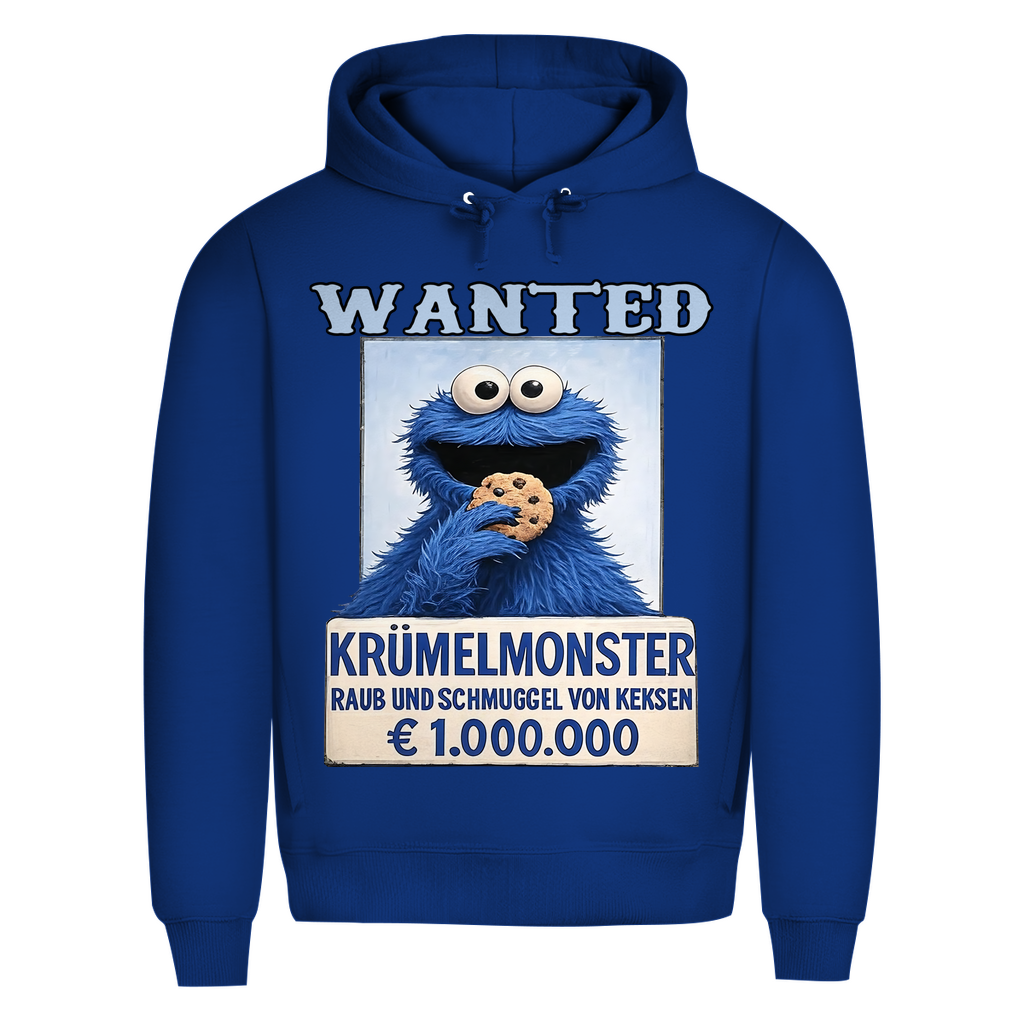 Wanted Krümelmonster Raub und Schmuggel von Keksen - Herren Premium Bio Hoodie Royal