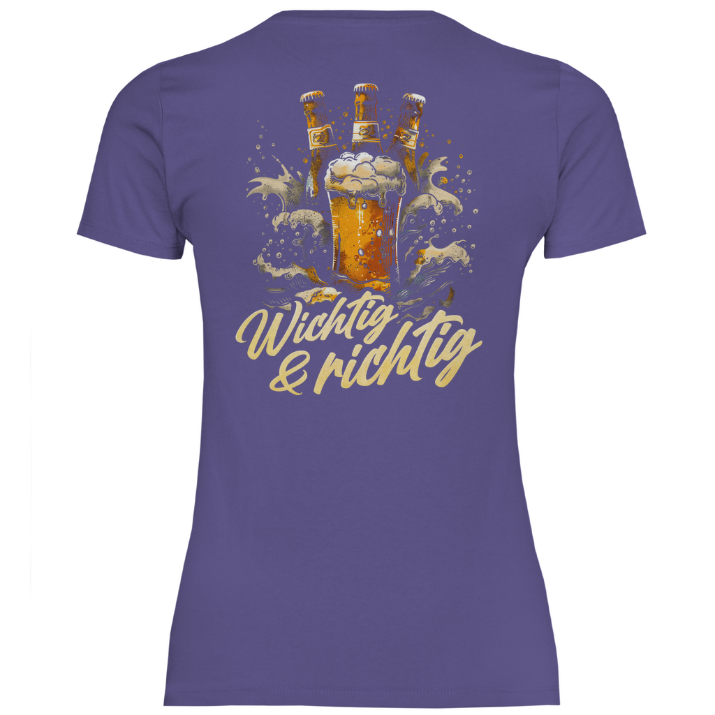 Wichtig & richtig Bier - Damenshirt