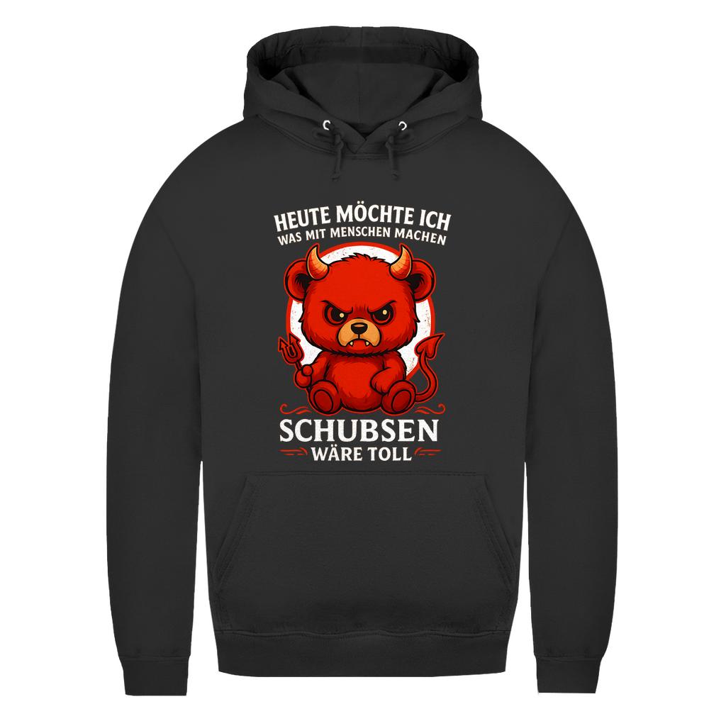 Heute möchte ich was mit Menschen machen Schubsen wäre toll Damen Hoodie Jet Black