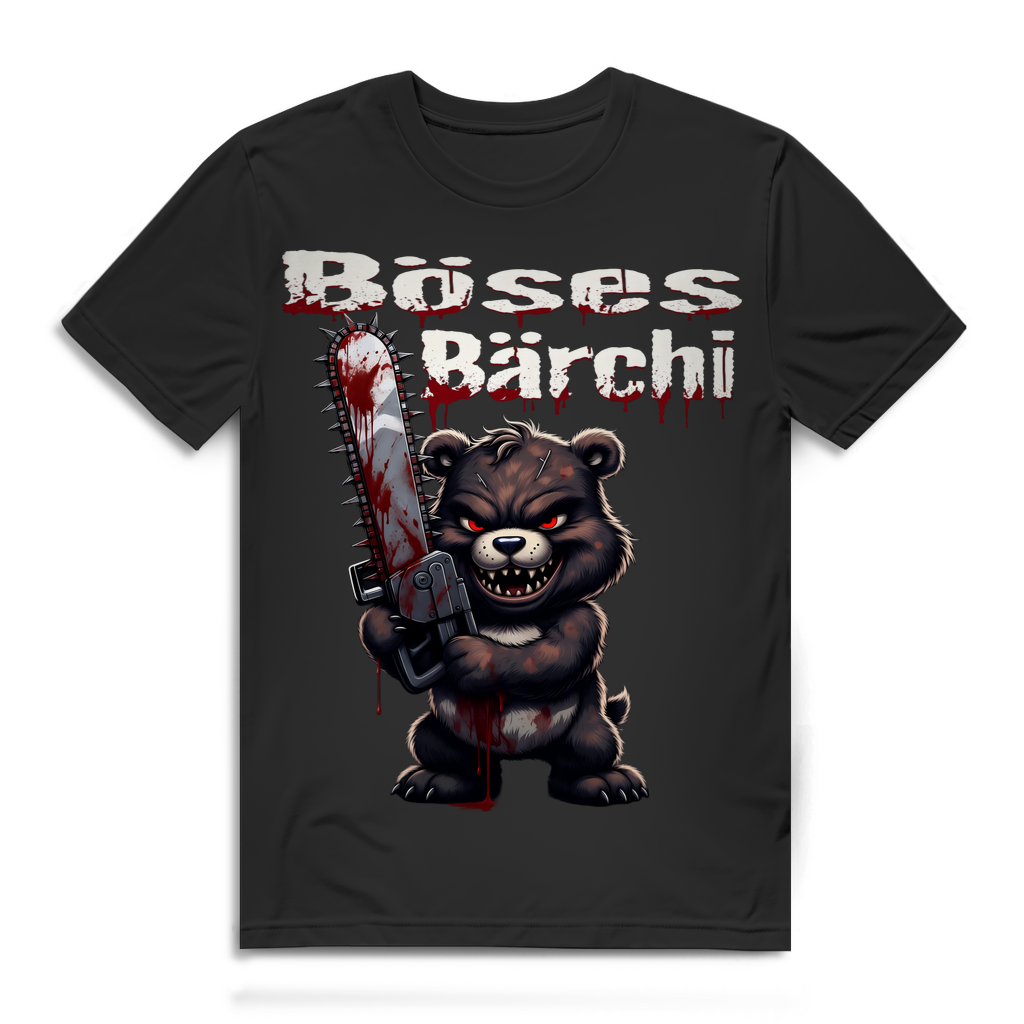 Böses Bärchi Kettensäge Herren Premium Bio T-Shirt Black