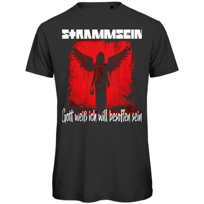 Strammsein Gott weiß ich will besoffen sein - Herren Premium Bio T-Shirt Black