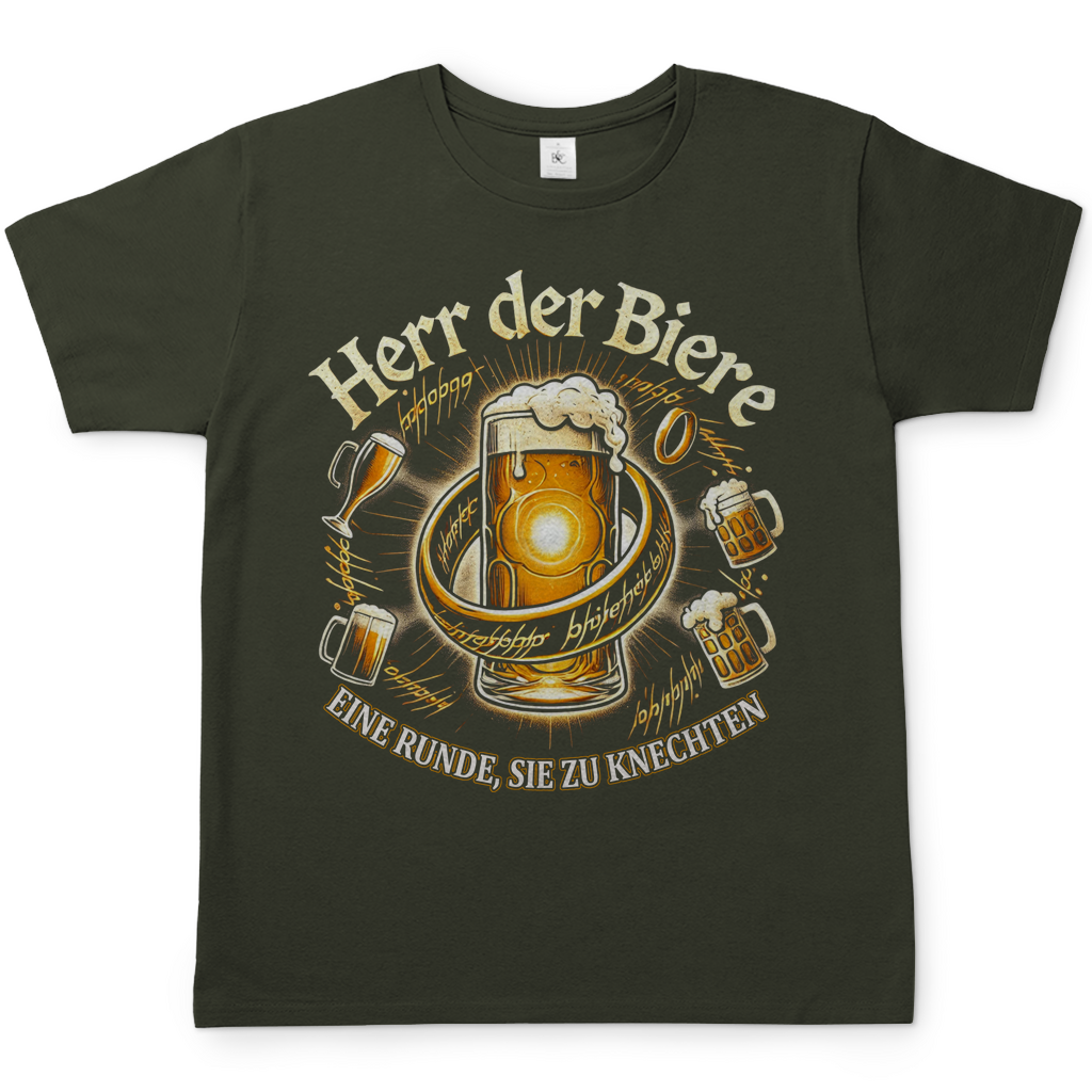 Herr der Biere eine Runde, sie zu knechten - Herren Shirt Urban Khaki