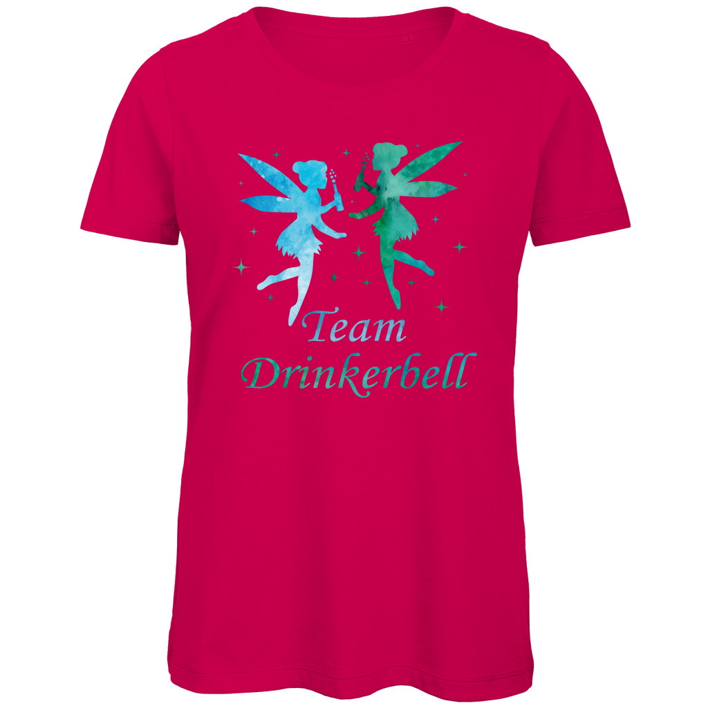 Team Drinkerbell - Prinzessin Aquarell - Damen Premium Bio T-Shirt Fuchsia