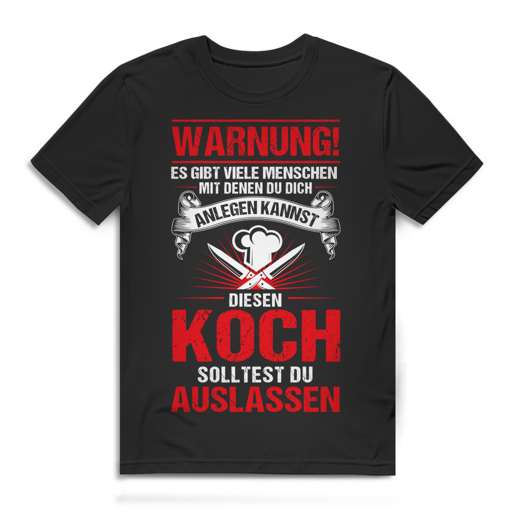 Koch Shirt Herren – Warnung: Diesen Chef solltest du meiden – Funshirt Black