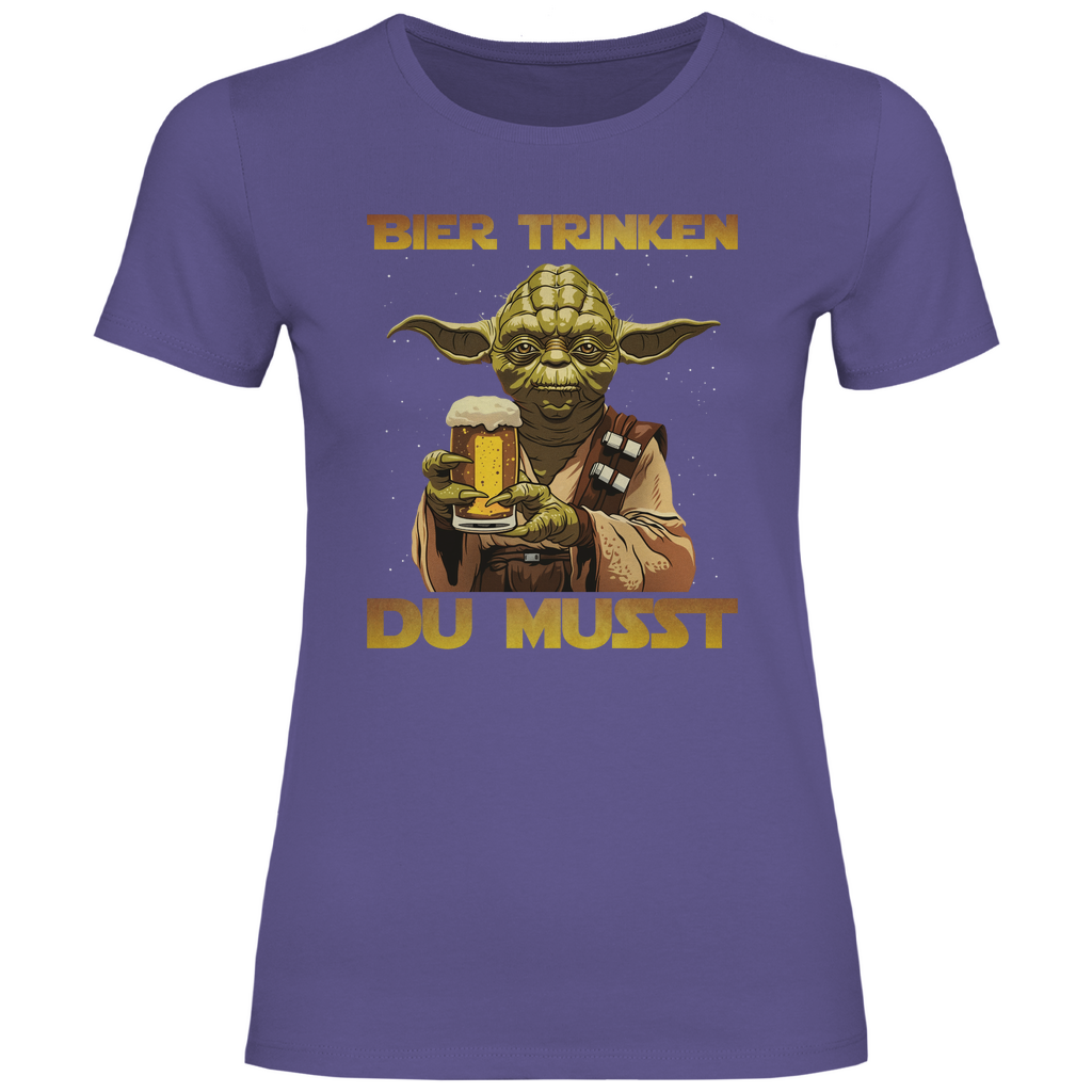 Bier trinken du musst - Yoda Star Wars - Damenshirt