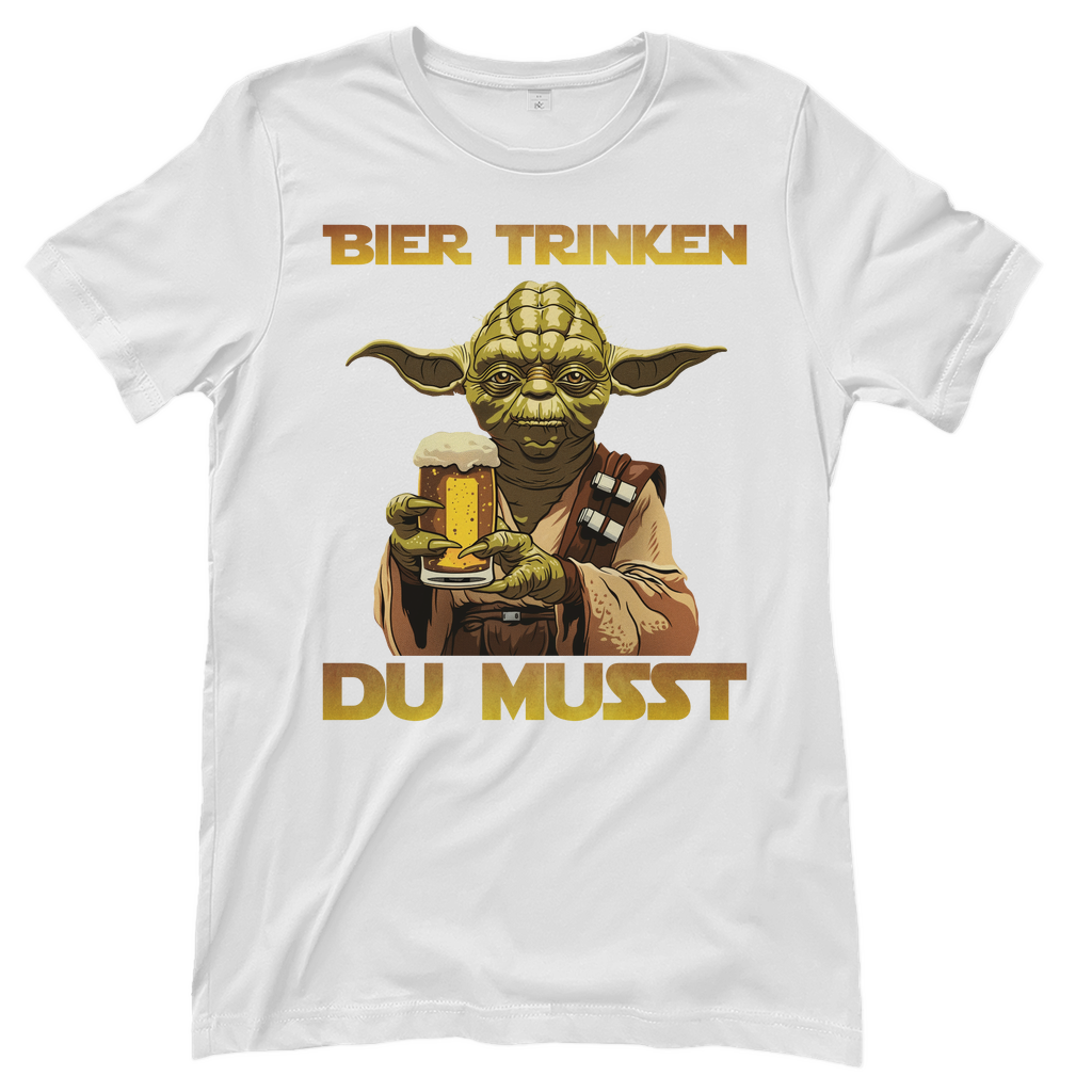 Bier trinken du musst - Yoda Star Wars - Damenshirt White