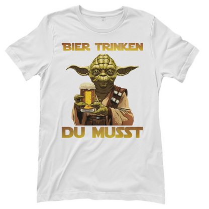 Bier trinken du musst - Yoda Star Wars - Damenshirt White