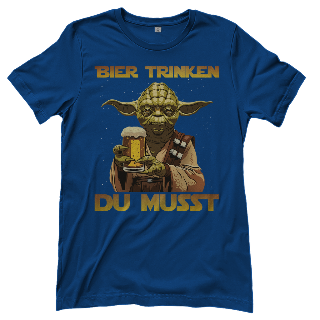 Bier trinken du musst - Yoda Star Wars - Damenshirt Royal Blue