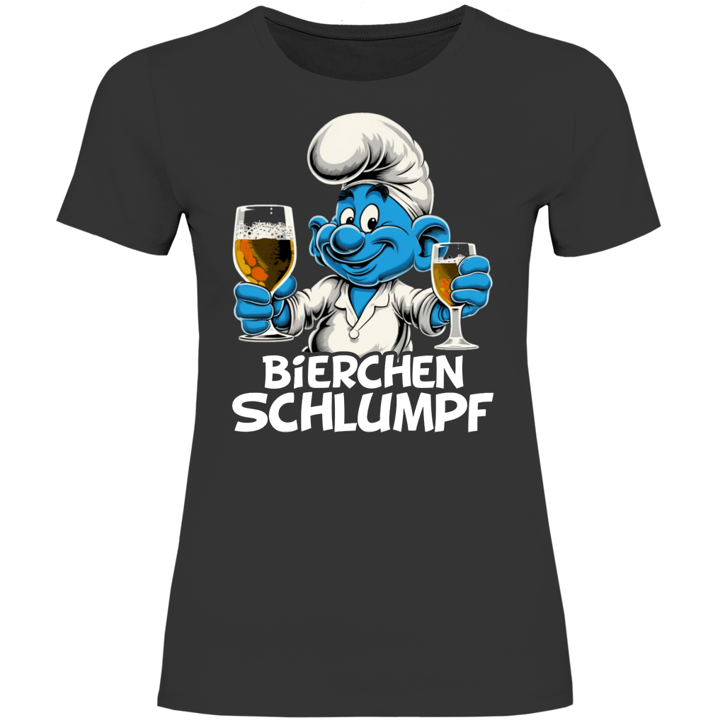 Bierchen Schlumpf Grafik - Damenshirt