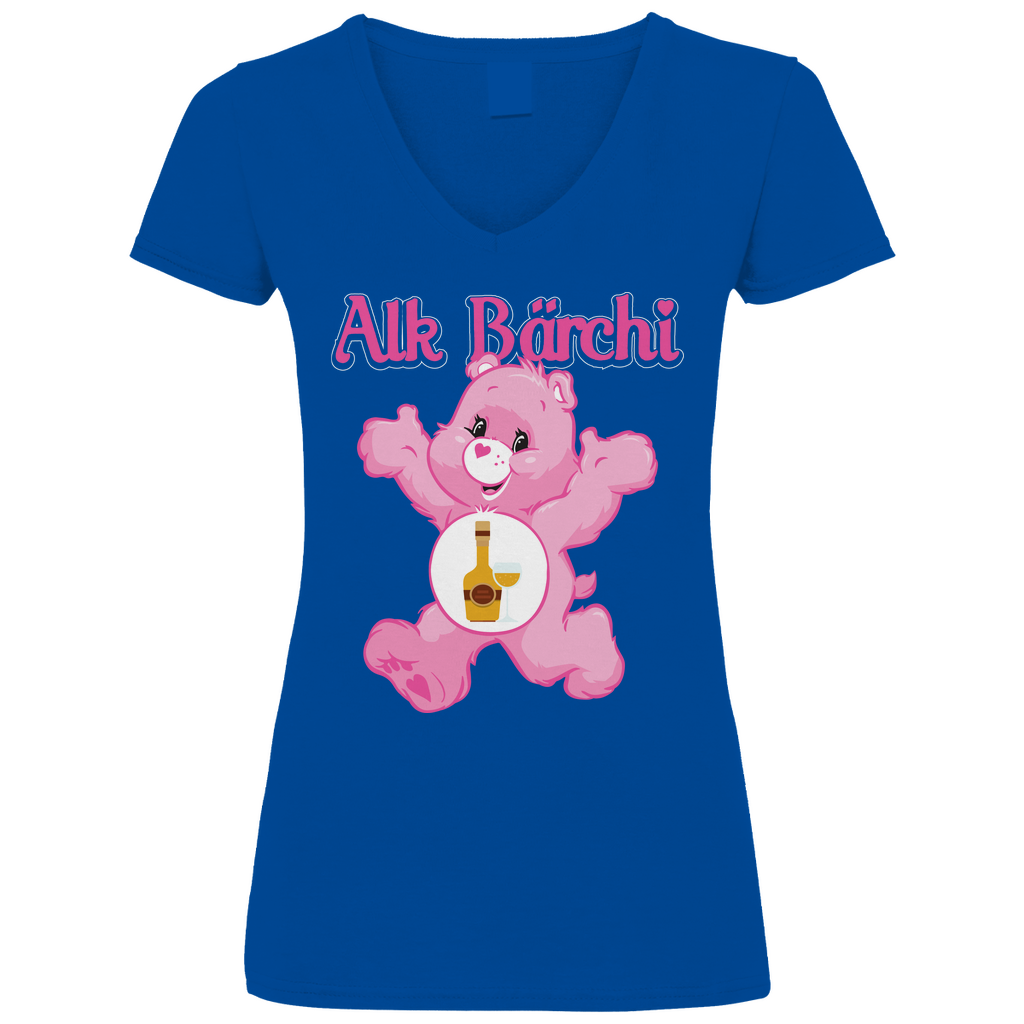 Alk Bärchi - Glücksbärchi - V-Neck Damenshirt