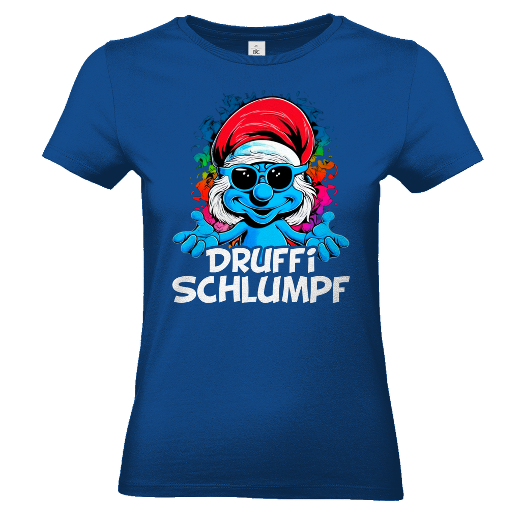 Druffi Schlumpf Grafik - Damenshirt Royal Blue