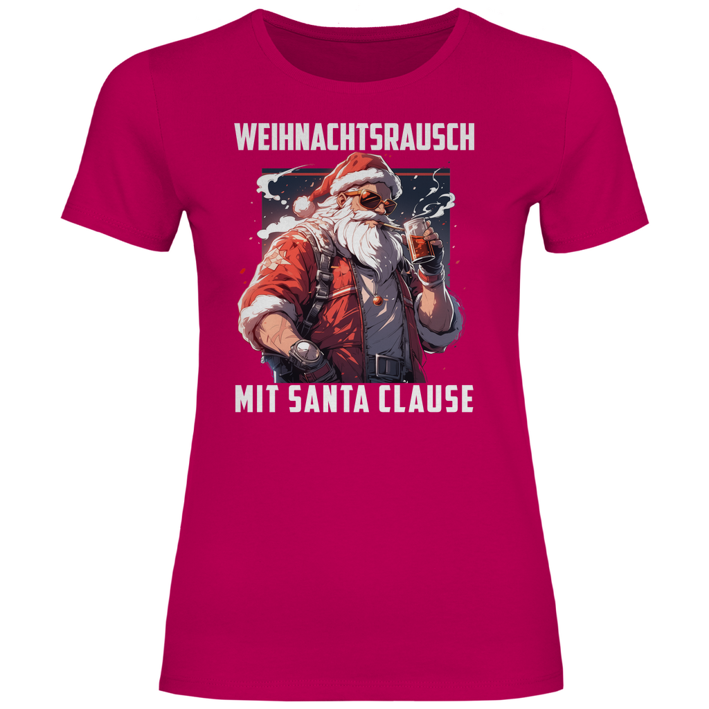 Weihnachtsrausch mit Santa Clause - Damenshirt Sorbet
