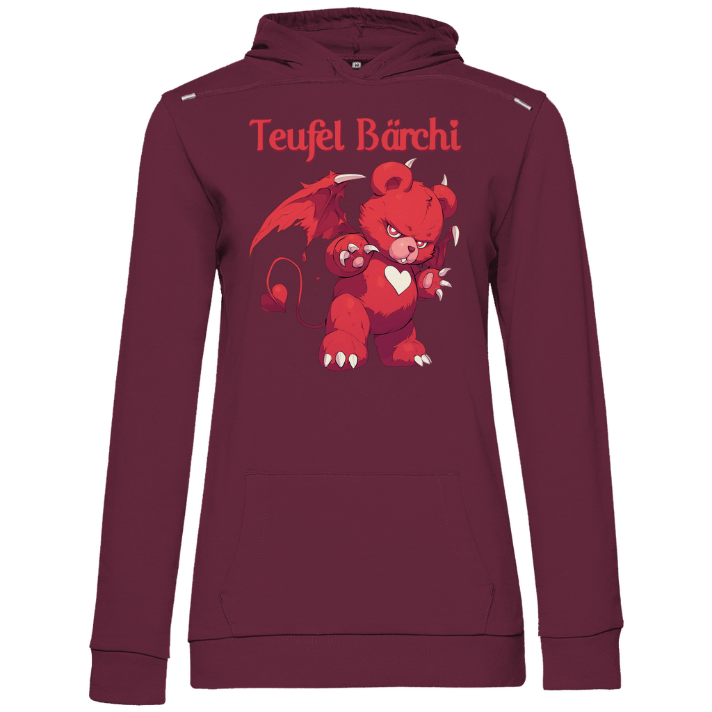 Teufel Bärchi - Glücksbärchi - Damen Hoodie Wine
