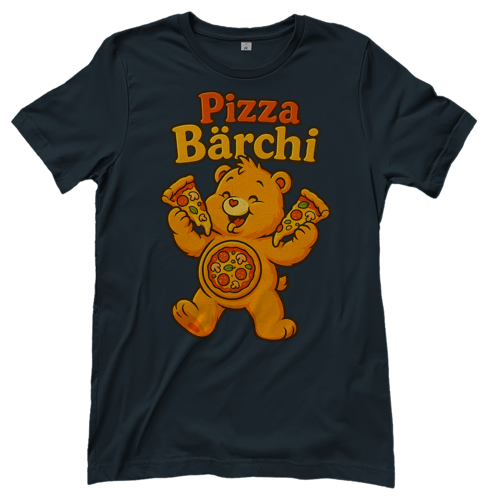 Pizza Bärchi - Glücksbärchi - Damen T-Shirt Dark Grey Solid