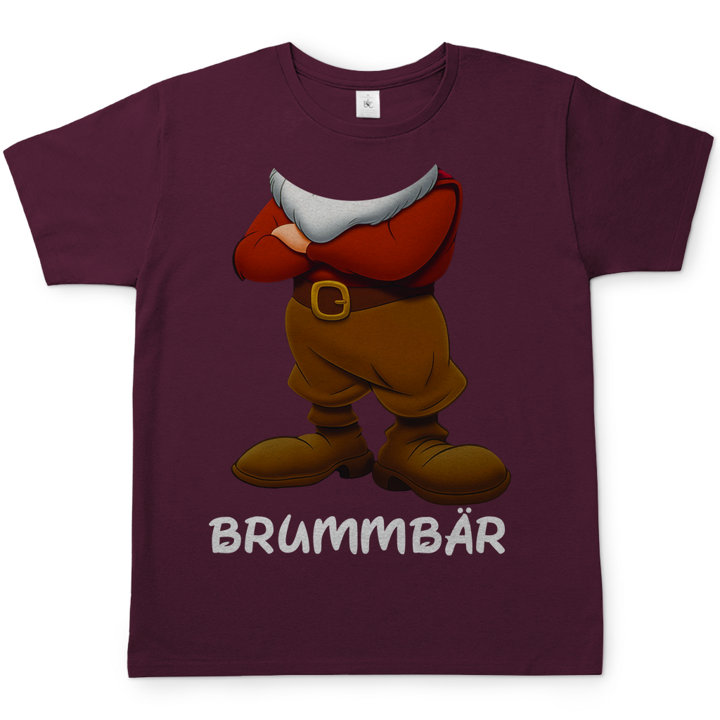 Schneewittchen und die 7 Zwerge - Brummbär - Herren Shirt Burgundy