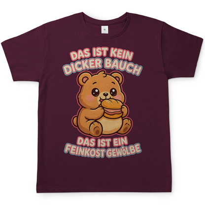 Herren T-Shirt Das Ist Kein Dicker Bauch Das Ist Ein Feinkost Gewölbe Teddybär