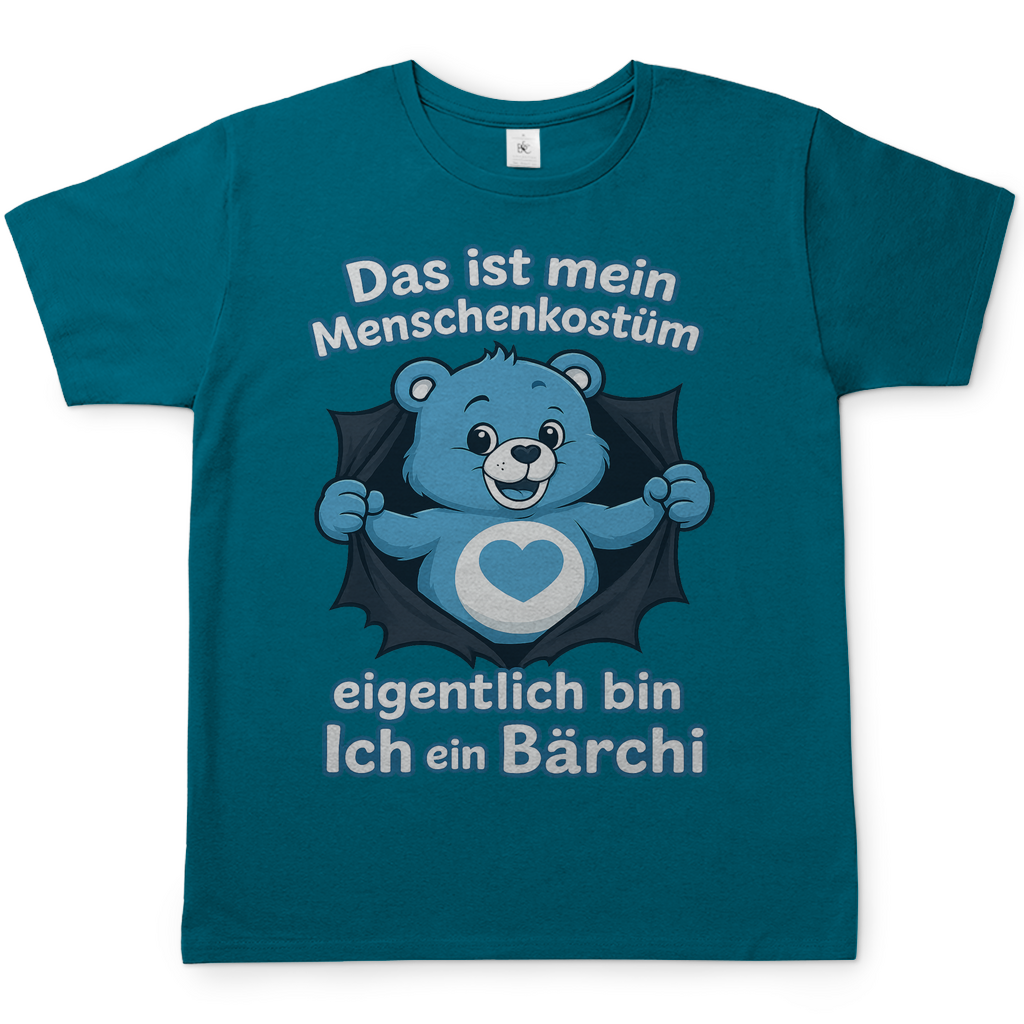 Herren T-Shirt Menschenkostüm eigentlich bin ich ein Bärchi