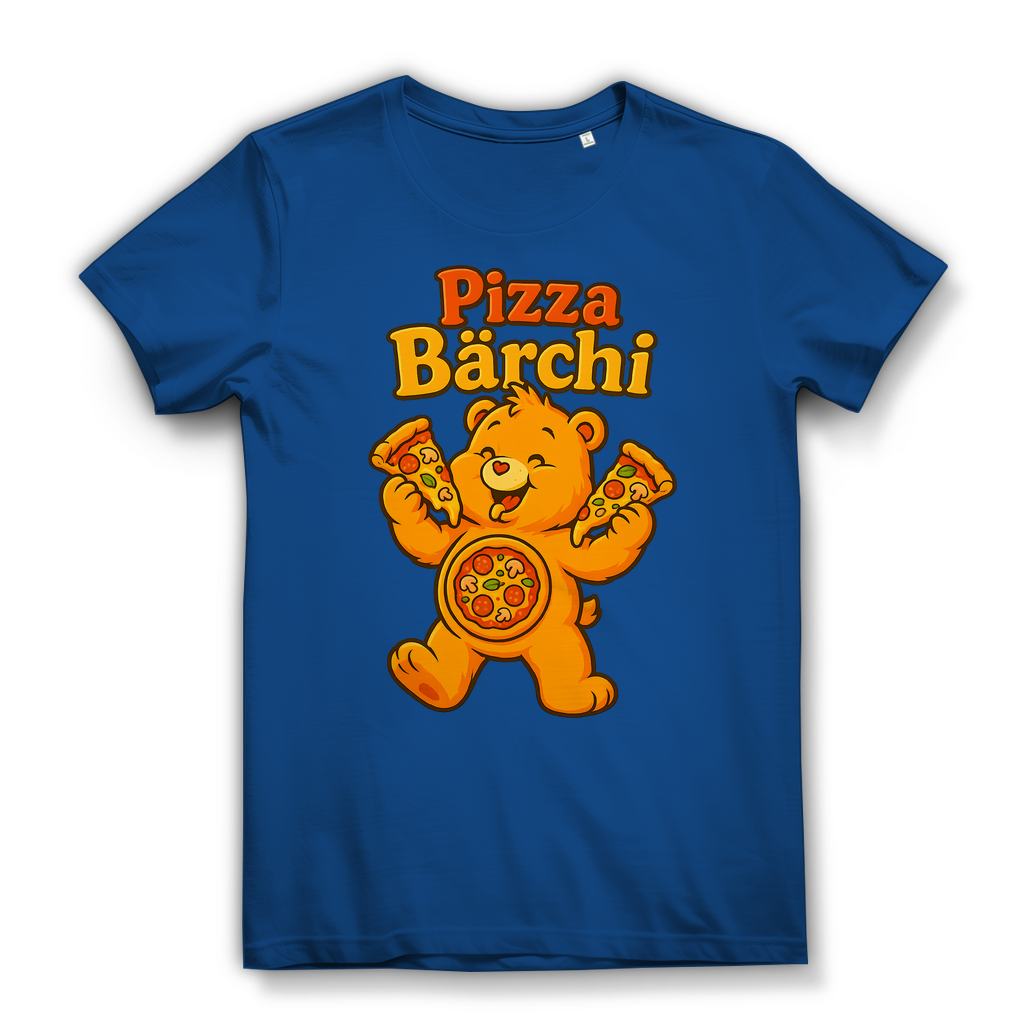Pizza Bärchi - Glücksbärchi - Damen Premium Bio T-Shirt Royal Blue
